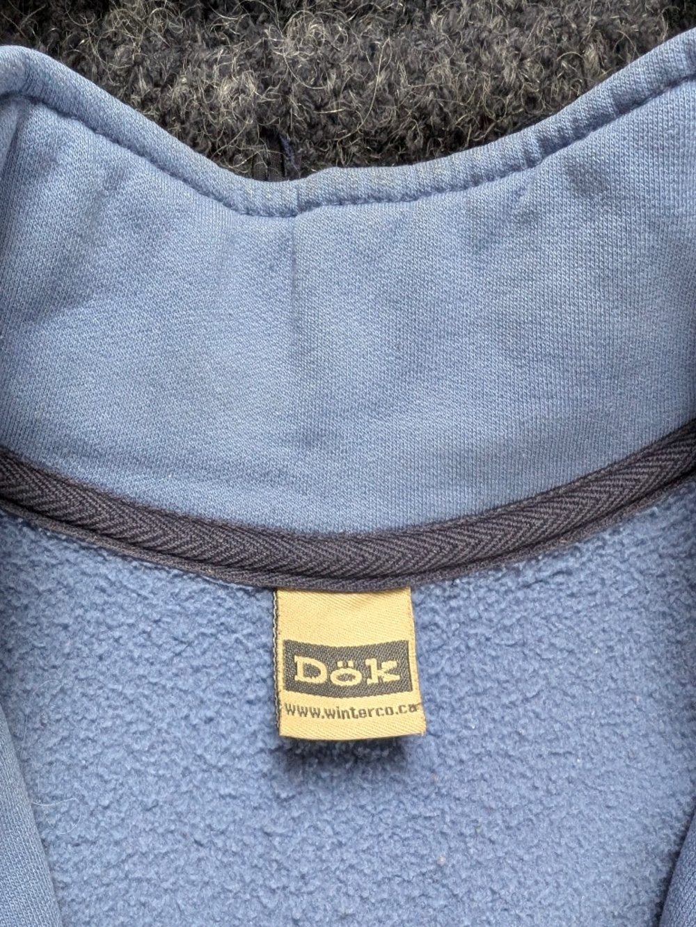 Dok Quarter Zip Sweater Pullover Blue Size Small Y2K Tenniscore - Picture 10 of 14